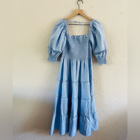 Hill House Blue Puff-Sleeve Maxi Dress - Picture 5 of 16